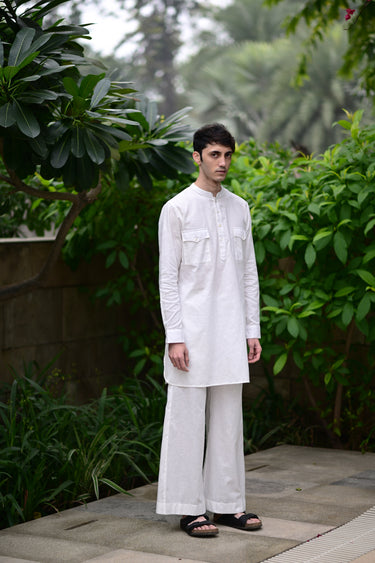 White Kurta Set